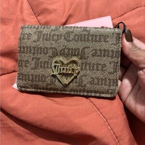 Juicy Couture Tan Wallet with Gold Heart Logo